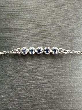 14kt. White Gold Bracelet with Blue Sapphires